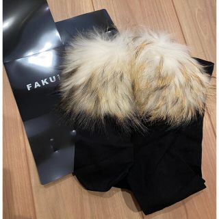 未使用！FAKUI RACCOON FUR TIGHTS BLACK×WHITE(タイツ/ストッキング)