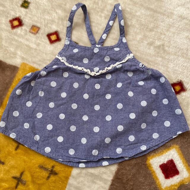 RAG MART(ラグマート)のドット柄⭐︎キャミソール キッズ/ベビー/マタニティのキッズ服女の子用(90cm~)(Tシャツ/カットソー)の商品写真