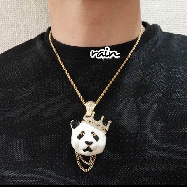 グッチリンクKING PANDA キング パンダ ペンダント ネックレ ブリンブリン