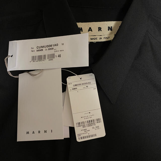 Marni(マルニ)のMARNI トロピカルウールシャツ ブラック 46 M メンズのトップス(シャツ)の商品写真
