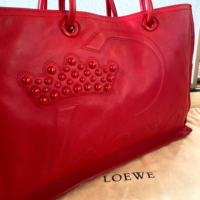 LOEWE 限定バッグ　赤　トートバッグ