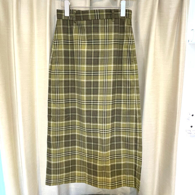 チェックスカート ロングスカート　ペンシルスカート　GU レディースのスカート(ロングスカート)の商品写真