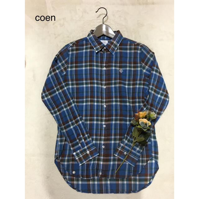 coen(コーエン)の💕coen💕コーエン💕Ｓサイズ💕チェックシャツ💕 レディースのトップス(シャツ/ブラウス(長袖/七分))の商品写真