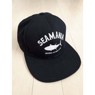 seamania シーマニアアーチロゴ刺繍フラットバイザーCAP(キャップ)