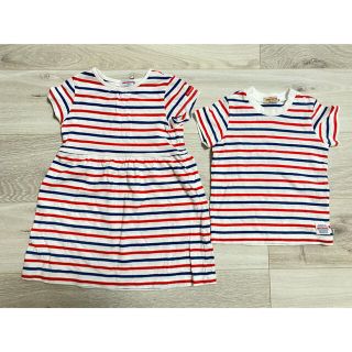 ミキハウス(mikihouse)のmikihouse 100 ワンピース & 80 Tシャツ セット(ワンピース)