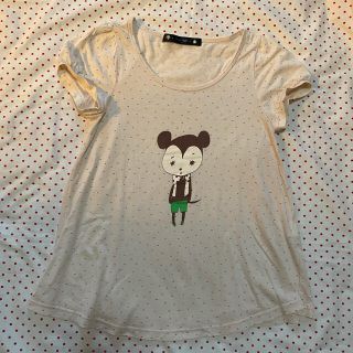 フランシュリッペ(franche lippee)のフランシュリッペ　ネズミプリント✖️リボン柄シャツ(Tシャツ(半袖/袖なし))