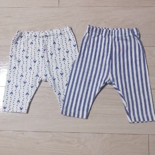 ユニクロ(UNIQLO)のユニクロ　レギンス　80セット（ミッキー&ストライプ）(パンツ)