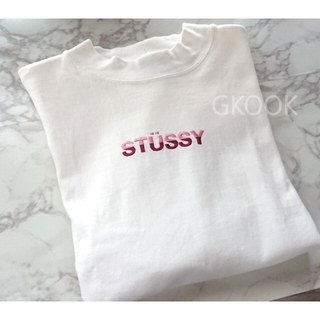 ステューシー(STUSSY)の☆美品☆  STUSSY ロゴ 刺繍 プチハイネック BIG Tシャツ(カットソー(長袖/七分))