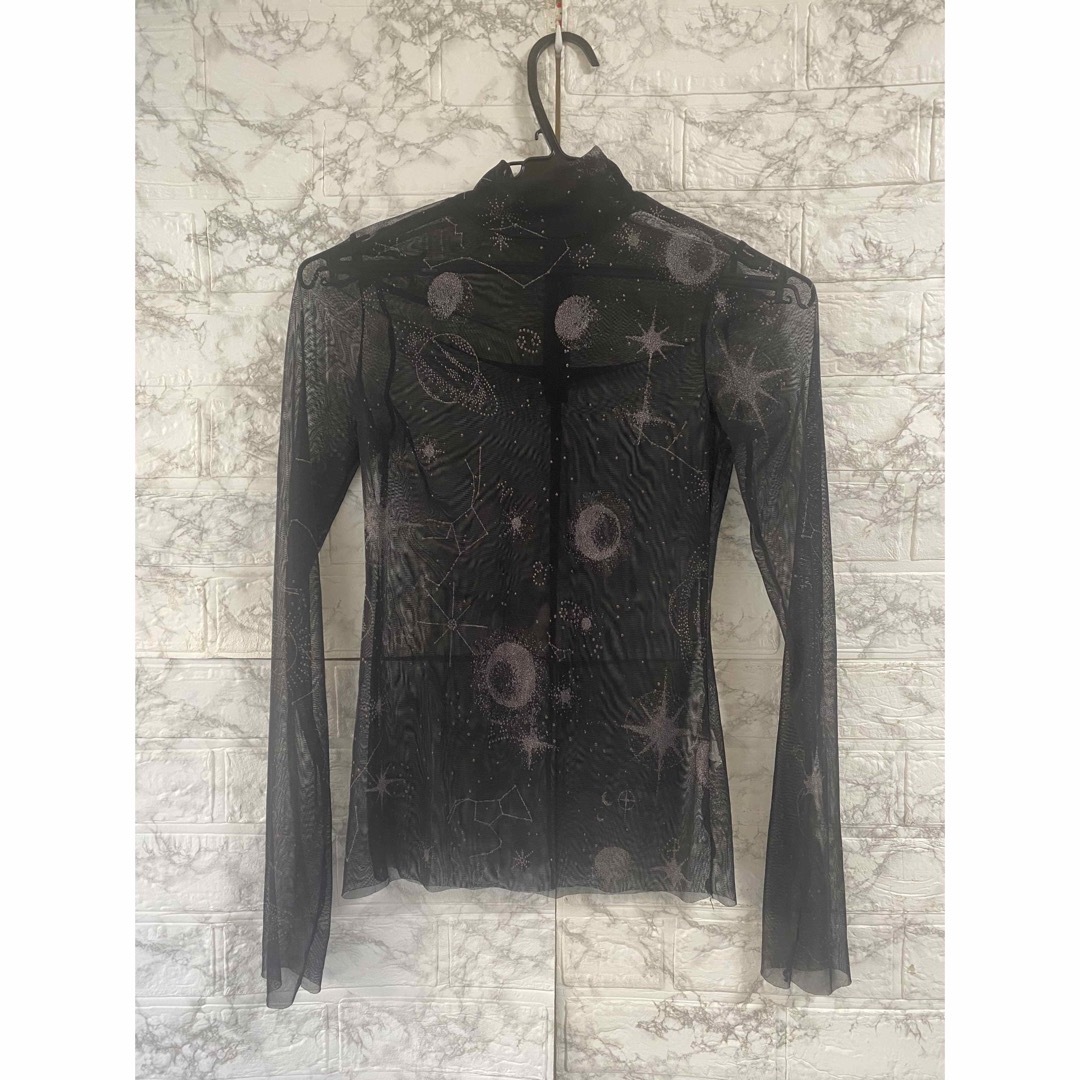 ZARA - ZARAチュールハイネックトップスシースルーザラ宇宙 ZARA - ZARAチュールハイネックトップスシースルーザラ宇宙