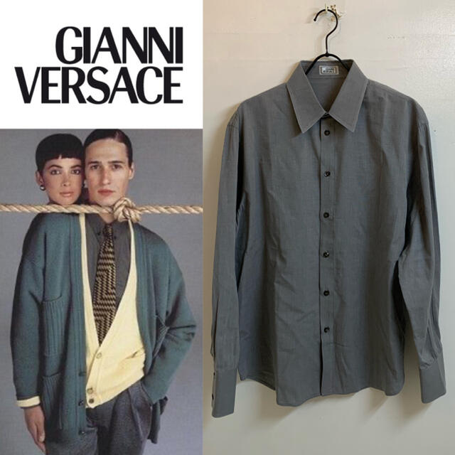 Gianni Versace(ジャンニヴェルサーチ)のGIANNI VERSACE VINTAGE 90s ITALY製 ドレスシャツ メンズのトップス(シャツ)の商品写真