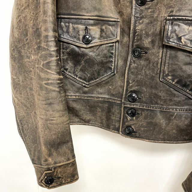 RRL(ダブルアールエル)のダブルアールエル RRL 希少 Mitchell レザー ジャケット カウハイド メンズのジャケット/アウター(レザージャケット)の商品写真