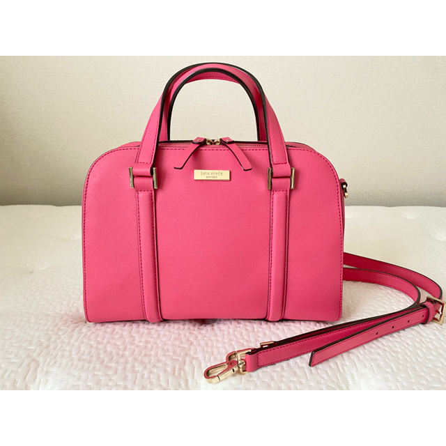 kate spade バッグ ハンド ショルダー トート ネオン ピンク