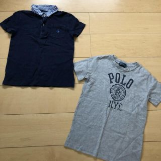 ポロラルフローレン(POLO RALPH LAUREN)の50男の子130本物ラルフローレンの夏物2点　ポロシャツとTシャツ(Tシャツ/カットソー)