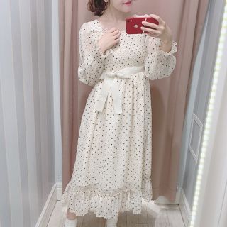 evelyn エブリン ハート ドット ワンピース F