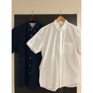 ムジルシリョウヒン(MUJI (無印良品))の【無印良品】半袖シャツ2枚セット XL(Tシャツ/カットソー(半袖/袖なし))