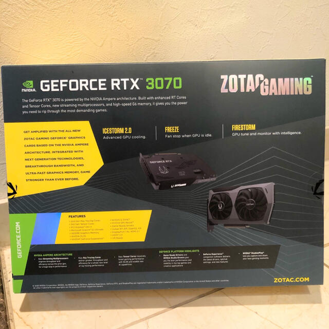 ZOTAC GAMING GeForce RTX3070 Twin Edge スマホ/家電/カメラのPC/タブレット(PCパーツ)の商品写真