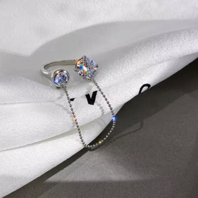 dholic(ディーホリック)の新品 シルバー ジルコニア キラキラ ジュエリー リング 指輪 レディースのアクセサリー(リング(指輪))の商品写真