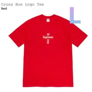 シュプリーム(Supreme)のsupreme cross box logo tee Red L(Tシャツ/カットソー(半袖/袖なし))