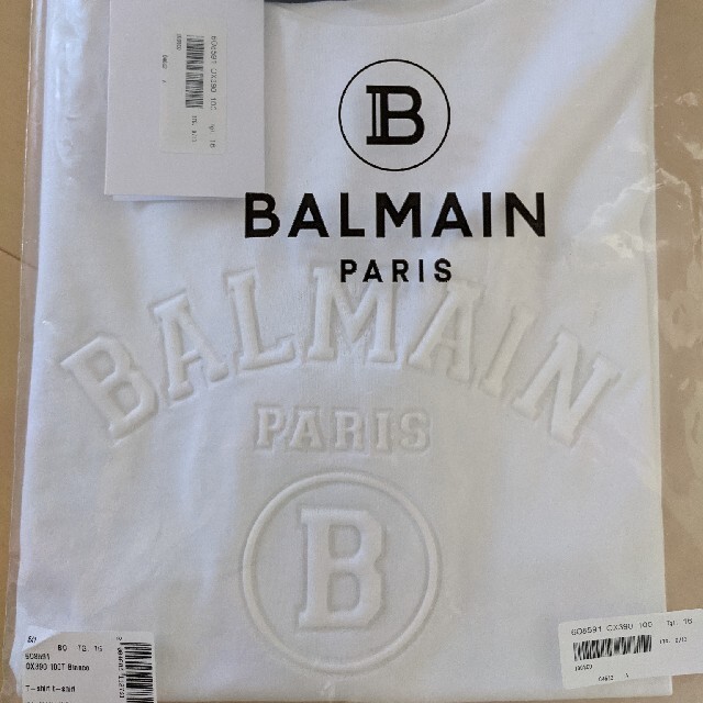 BALMAIN(バルマン)の【新品正規品】BALMAIN  ロゴプリントコットンTシャツ レディースのトップス(Tシャツ(半袖/袖なし))の商品写真