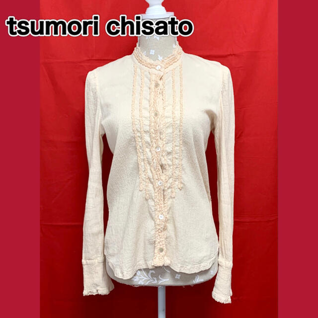 TSUMORI CHISATO(ツモリチサト)の匿名配送○ ツモリチサト　コットンレースブラウス　アイボリー レディースのトップス(シャツ/ブラウス(長袖/七分))の商品写真