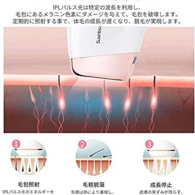 Sarlisi IPL光脱毛器 Ai01 SARLISI脱毛器 スキンケVIO 3