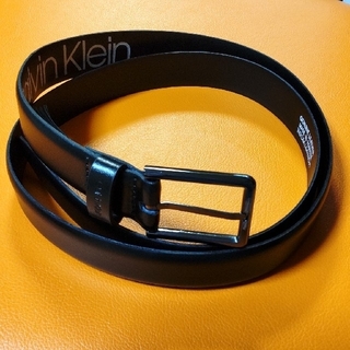 カルバンクライン(Calvin Klein)のカルバンクライン  本革  メンズベルト  ブラック(ベルト)