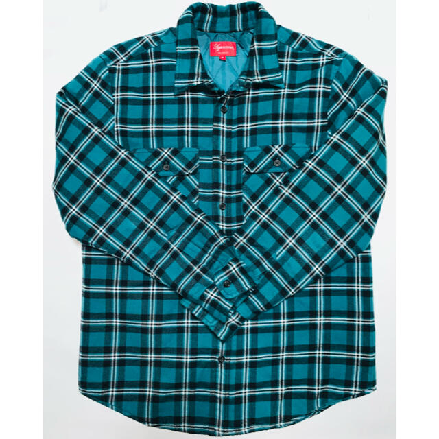 Supreme Arc Logo Quilted Flannel Shirt