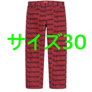 シュプリーム(Supreme)のSupreme Frayed Logos Regular Jean Red 30(デニム/ジーンズ)