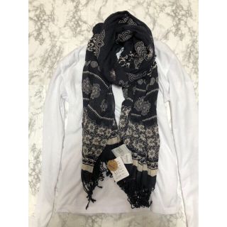 マウジー(moussy)の新品タグ付き moussy 人気即完売品！！ブラック 柄 ペイズリー ストール　(バンダナ/スカーフ)