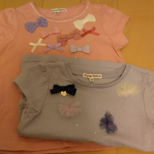 anyFAM(エニィファム)のanyFAMのTシャツ2枚セット110 キッズ/ベビー/マタニティのキッズ服女の子用(90cm~)(Tシャツ/カットソー)の商品写真