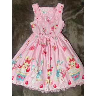 アンジェリックプリティー(Angelic Pretty)のうさぎ柄ジャンパースカート(ひざ丈スカート)