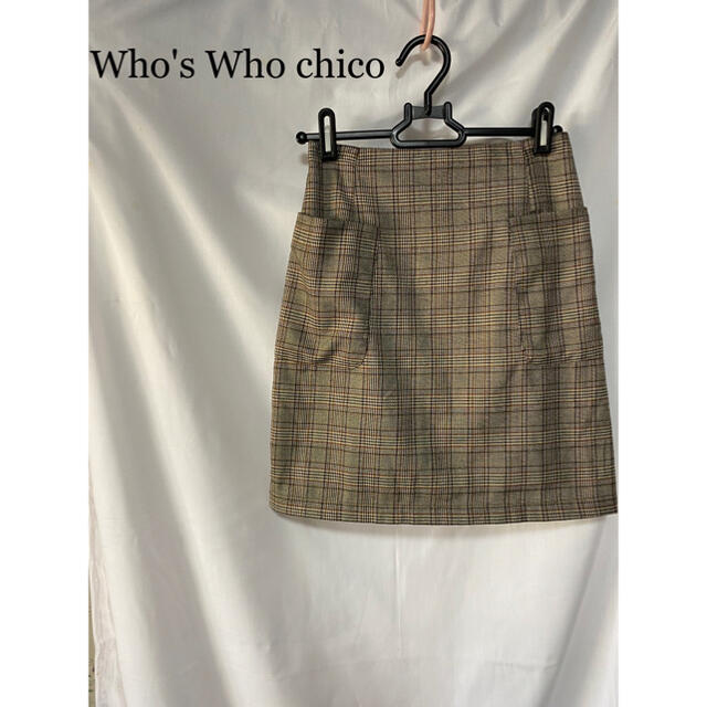 who's who Chico(フーズフーチコ)のWho's Who Chicoチェック柄タイトスカート レディースのスカート(ミニスカート)の商品写真
