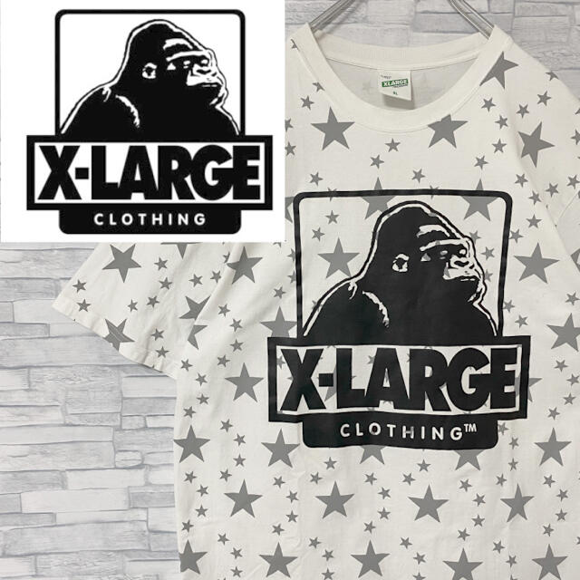 XLARGE(エクストララージ)の【良デザイン】エクストララージ　Tシャツ　スターデカロゴ　ゆるダボ　ホワイトXL メンズのトップス(Tシャツ/カットソー(半袖/袖なし))の商品写真