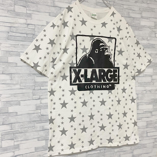 XLARGE(エクストララージ)の【良デザイン】エクストララージ　Tシャツ　スターデカロゴ　ゆるダボ　ホワイトXL メンズのトップス(Tシャツ/カットソー(半袖/袖なし))の商品写真