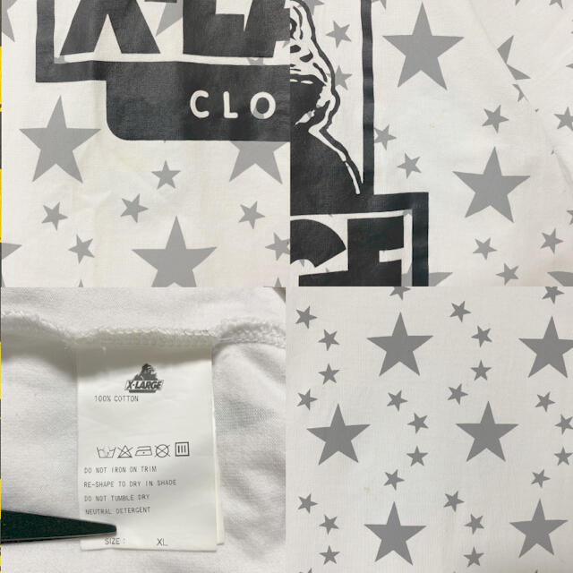 XLARGE(エクストララージ)の【良デザイン】エクストララージ　Tシャツ　スターデカロゴ　ゆるダボ　ホワイトXL メンズのトップス(Tシャツ/カットソー(半袖/袖なし))の商品写真