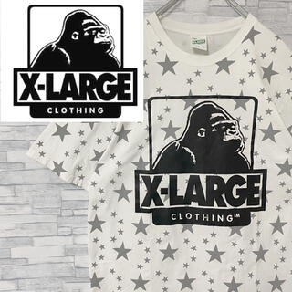 エクストララージ(XLARGE)の【良デザイン】エクストララージ　Tシャツ　スターデカロゴ　ゆるダボ　ホワイトXL(Tシャツ/カットソー(半袖/袖なし))