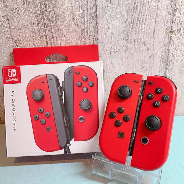 ストラップ３本つき廃盤レッドSwitch 左右セット ジョイコンJoy-Con