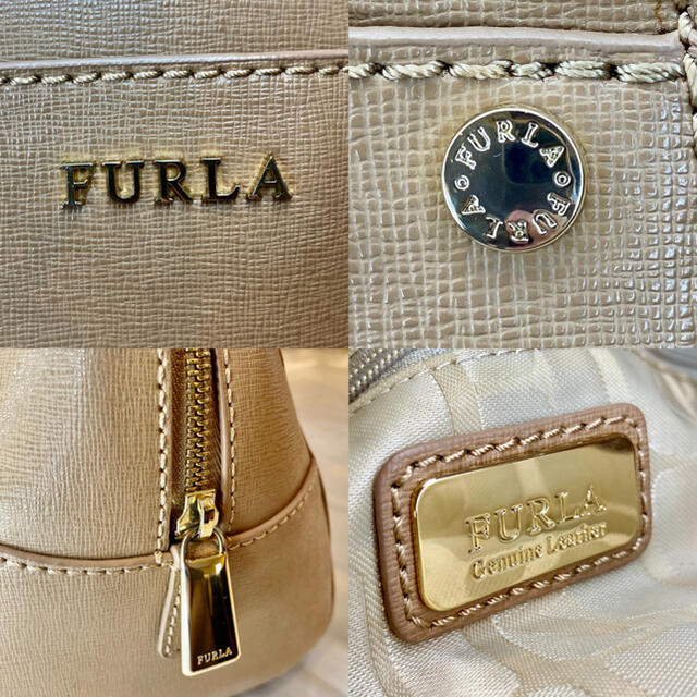 DonShop【FURLA】フルラ エレナ レザー サッチェル モカベージュ ハンドバッグ