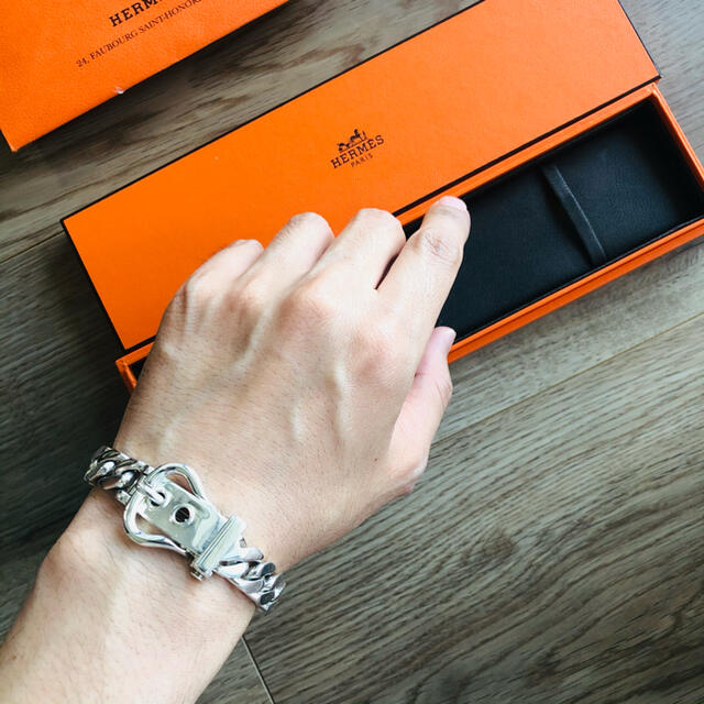 極上正規品 HERMES（エルメス ブックルセリエ サイズMM 喜平ブレスレット 8