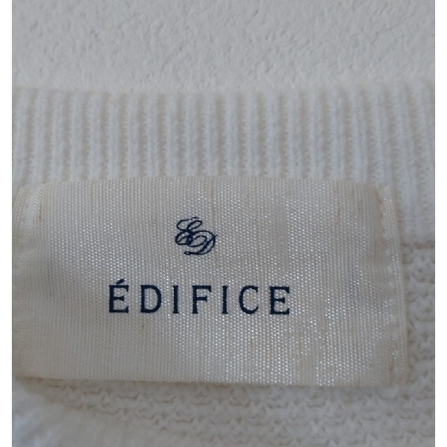 EDIFICE(エディフィス)のEdifice エディフィス Tシャツ ニット ホワイト 半袖 無印 メンズのトップス(Tシャツ/カットソー(半袖/袖なし))の商品写真