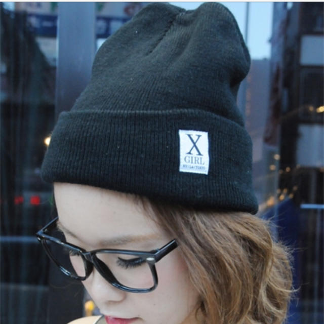 X-girl(エックスガール)の専用です♪エックスガール x-girl ニット帽 レディースの帽子(ニット帽/ビーニー)の商品写真