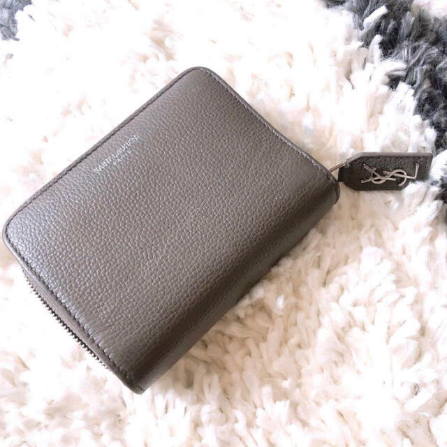 ☆超美品☆ SAINT LAURENT サンローラン財布 二つ折り グレージュ