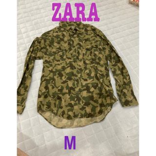 ザラ(ZARA)のZARA グリーン迷彩 長袖 M(シャツ)