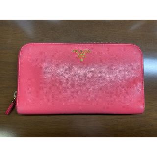 プラダ(PRADA)のPRADA レザー 長財布 ピンク(財布)