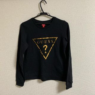 ゲス(GUESS)のGUESS トレーナー　ゲス　黒金　ブラックゴールド　スウェット(トレーナー/スウェット)