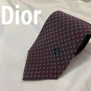クリスチャンディオール(Christian Dior)のクリスチャンディオール　Dior ネクタイ　シルク　ロゴ(ネクタイ)