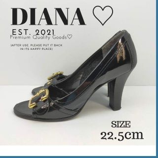 ダイアナ(DIANA)のダイアナ　DIANA ヒール パンプス  サイズ22.5㎝ エナメル　オープント(ハイヒール/パンプス)