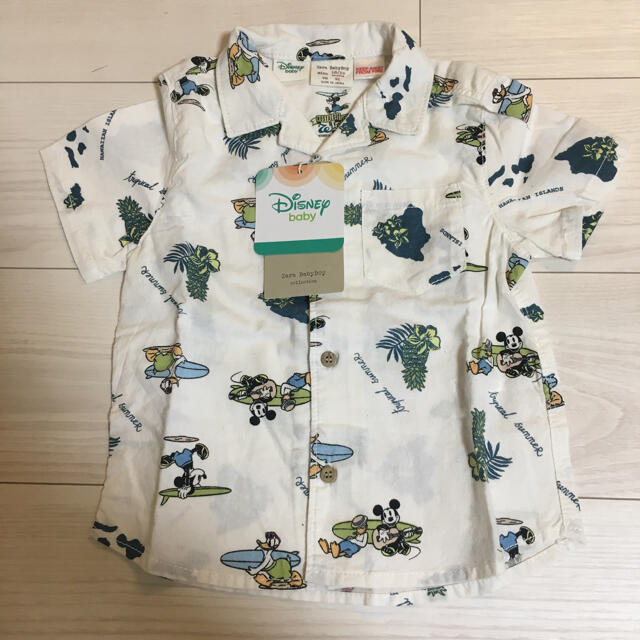 ZARA KIDS(ザラキッズ)の【新品】Zara Baby Boy ミッキーアロハシャツ 92cm キッズ/ベビー/マタニティのキッズ服男の子用(90cm~)(ブラウス)の商品写真