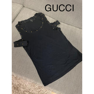 グッチ(Gucci)のGUCCI ノースリーブ　シャツ　スタッズ付き　コレクション(Tシャツ(半袖/袖なし))