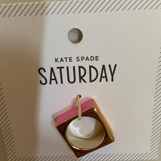 KATE SPADE SATURDAY(ケイトスペードサタデー)の★ケイトスペード サタデー★アクセサリー リング 指輪 ピンク オレンジ 新品 レディースのアクセサリー(リング(指輪))の商品写真